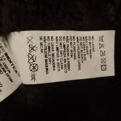 Brown half coat with fur used, synthetic