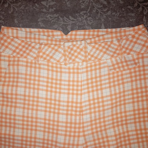 F&F Summer Culotte XL White-Orange Checked Like New