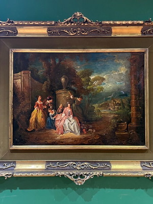 Ελαιογραφία Ροκοκό 1800 από τη σχολή του François Boucher με κορνίζα