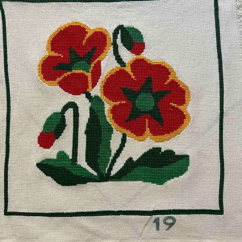 Handmade embroidery used, 0.32x0.32 m