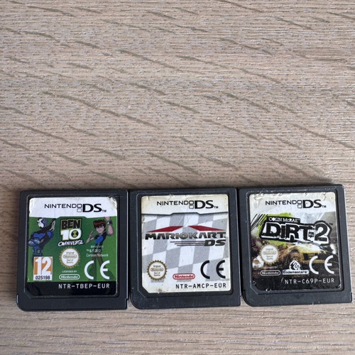 Nintendo DS games used, Ben 10, Mario Kart DS, Colin McRae Dirt 2