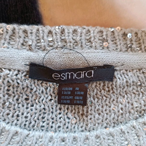 Esmara silver blouse with sequins like new, size S
