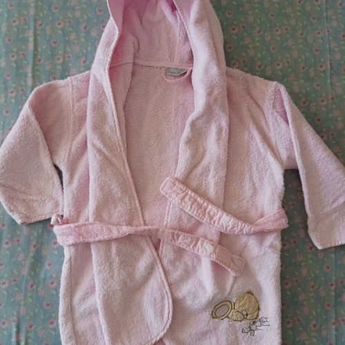 Girls Bathrobe pink, like new, size 4 years