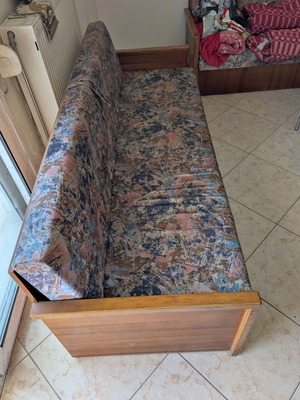Sofa bed used with storage space
