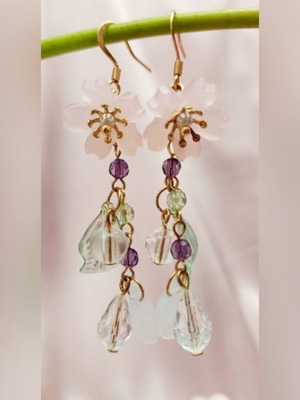 Dangling earrings new, multicolored