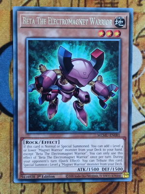 Beta The Electromagnet Warrior κάρτα Yu-Gi-Oh! σαν καινούργιο