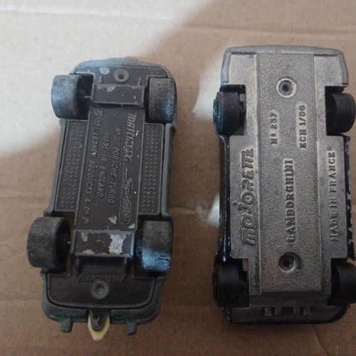 Majorette Lamborghini Countach No. 237 and Matchbox Porsche Turbo No. 3 vintage toy cars