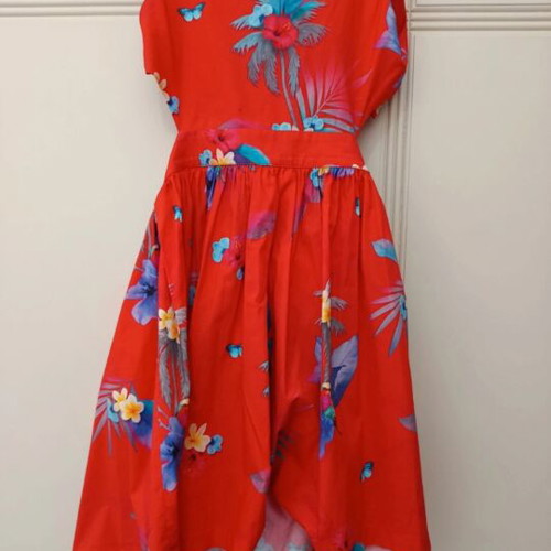 Lapin House girl dress size 10, like new, colorful tropical print