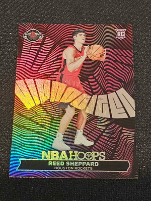 2024-25 Panini NBA Hoops Reed Sheppard RC Hipnotized Holo κάρτα καινούργια #20