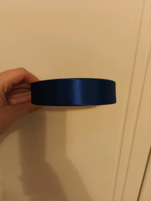 Σατέν στέκα μαλλιών μπλε καινούργια, πάχος 3 εκατοστά