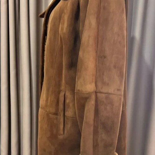 Vintage Genuine Brown Sheepskin Women's Coat Raverdo like new, XL