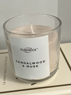 Purewick Sandalwood & Musk αρωματικό κερί 120g σε γυάλινο βαζάκι
