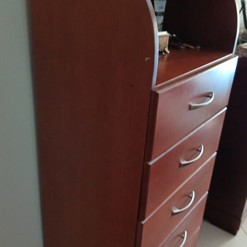 Tall chest of drawers with 5 drawers, 40x35 cm, height 122x50 cm, depth 40 cm