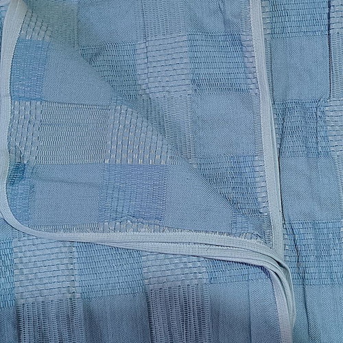 Vintage cotton bedspread or cover for single bed in blue color