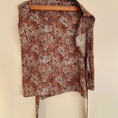 SunsetGo! Mini Animal Print Satin Skirt One Size Like New
