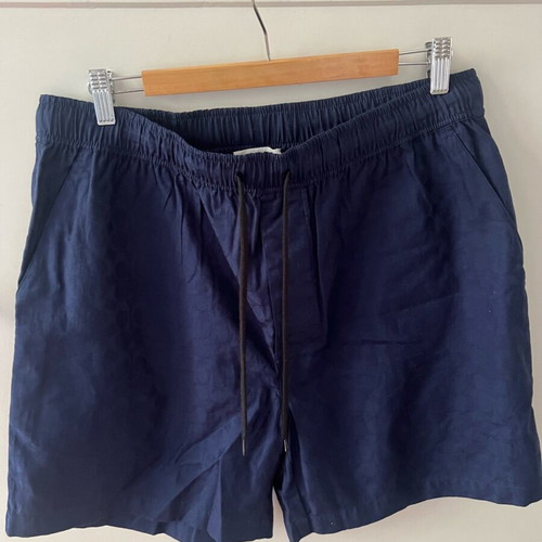 Coach Jacquard Woven Shorts Navy Men Size L New