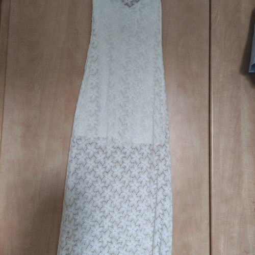 White evening dress like new, size Small