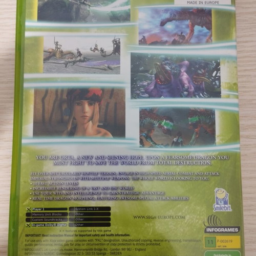 Panzer Dragoon Orta Xbox game PAL European edition