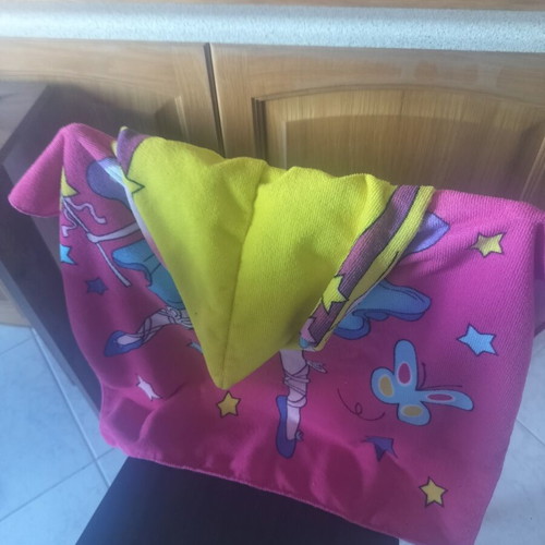 Beach towel poncho set, one size for girls