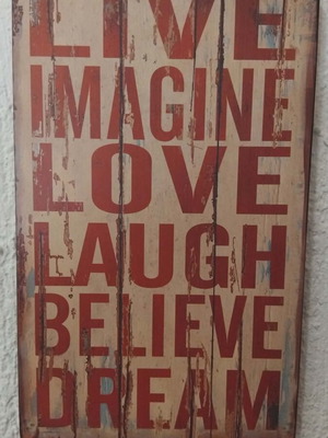 Decorative wooden board like new with rustic style