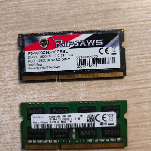 DDR3 16GB (2x8GB) sodimm laptop memory like new