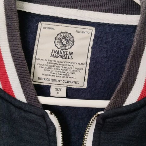 Franklin & Marshall jacket like new, college style with fleece lining blue size S