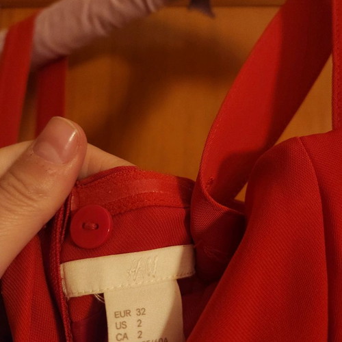 H&M red one-piece jumpsuit like new, size XXS