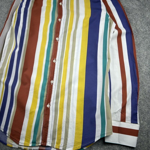 Vintage Kevin Up striped men's shirt medium multicolor used