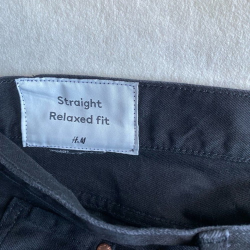 H&M Men's Black Denim Pants Like New Size L