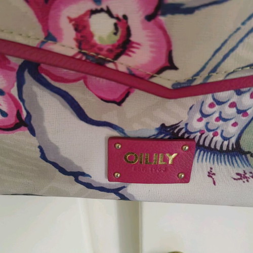 Oilily handbag with detachable strap like new, blue and pink