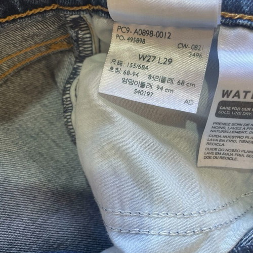 Levi's Premium 70s High Slim Straight Jeans Blue size W27 L29 high waisted