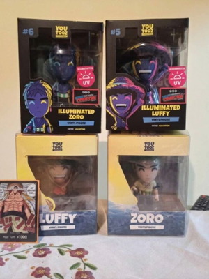 Youtooz One Piece φιγούρες Zoro και Luffy καινούργιες, κοινές και illuminated εκδόσεις