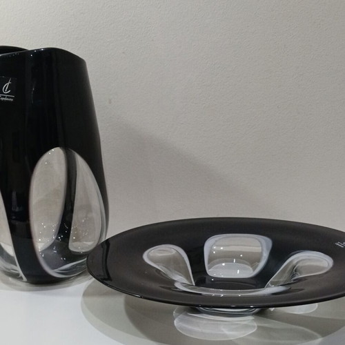 Capolavoro Art Glass Sommerso set like new