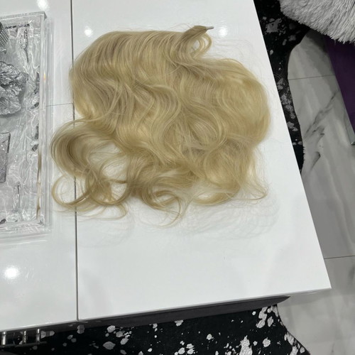 Blonde ponytail new synthetic hair with convenient holder