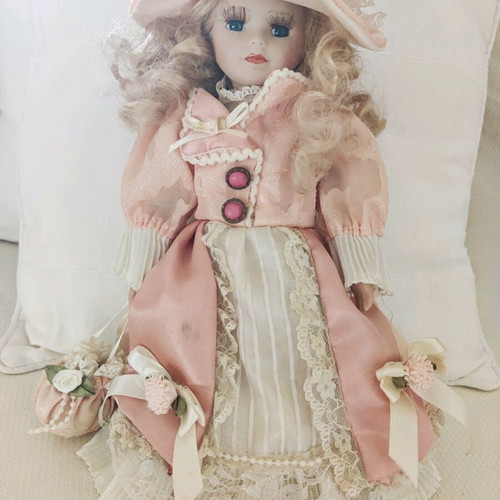 Vintage porcelain dolls used, pack of 5 pieces