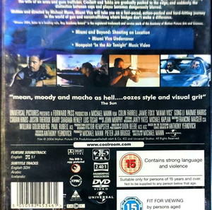 DVD MIAMI VICE ACTION MOVIE WITH JAMIE FOXX AND COLIN FARRELL