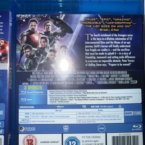 Avengers complete Blu-Ray collection with Greek subtitles