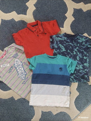 Boys' T-shirts used, size 110 cm, pack of 4