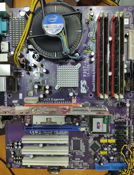 Λειτουργικό φουλ ΣΕΤ ECS ΜΗΤΡΙΚΗ 775 INTEL C2D E6400 & 4GB RAM & ΚΑΡΤΑ ΓΡΑΦΙΚΩΝ