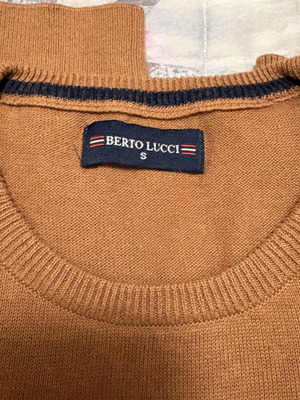 Berto Lucci cotton sweater small like new, orange