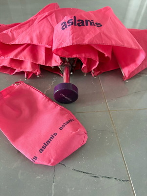 Pocket ομπρέλα Aslanis ροζ μεταχειρισμένη