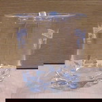  Metaxa κονιάκ παλιά διαφημιστική γυάλινη παγοθήκη με μεταλλική τσιμπίδα