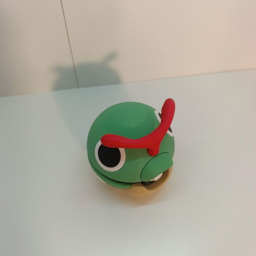 Caterpie Pokéball Clicker 3D printed collectible