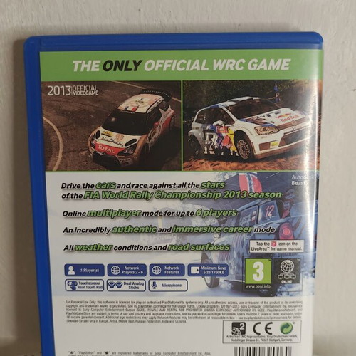 WRC 4 FIA World Rally Championship PS Vita game