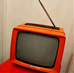 Vintage Space Age TV Uranya σε πορτοκαλί χρώμα σε καλή κατάσταση