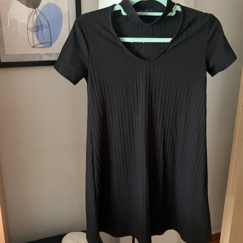 Mini rib dress used, black, size M