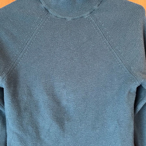 Cropped knitted turtleneck Pull&Bear size M like new, petrol color