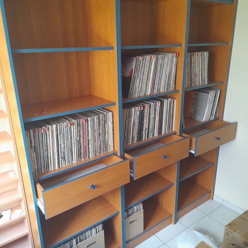Record cabinet like new with drawers for over 3,000 records and 400 CDs