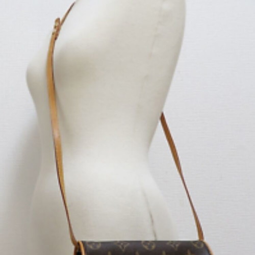 Louis Vuitton Monogram Pochette Twin PM crossbody bag used, brown