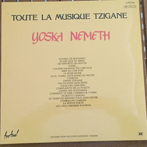 Vinylio Yoska Nemeth Toute La Musique Tzigane LP σαν καινούργιο